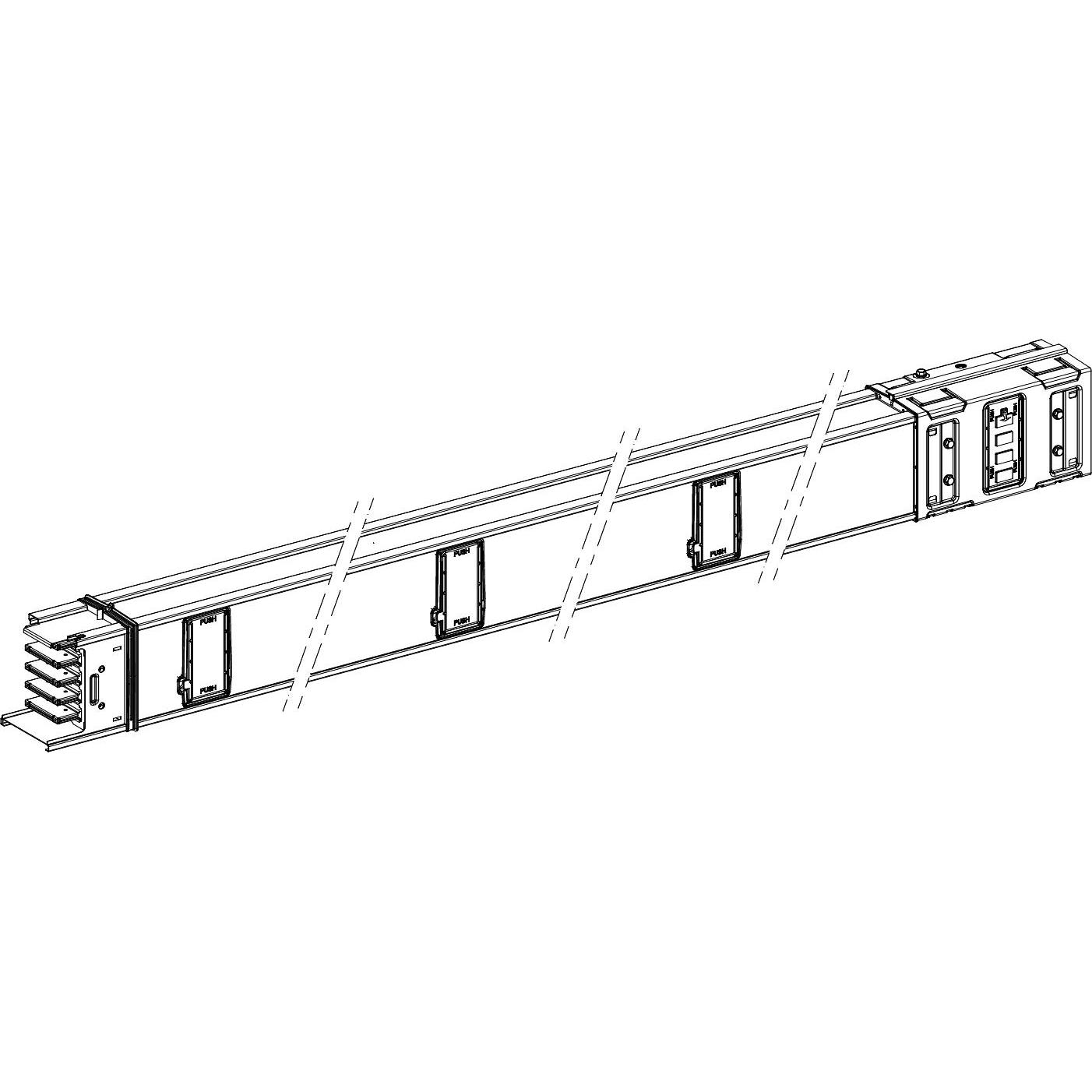 Schneider Electric SE KSC800ED4306 Gerader Schienenkasten 3m 800A, Elektronikzubehör + Gehäuse, Weiss