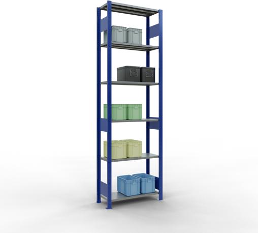 Immagine prodotto Schulte Lagertechnik Sistema di scaffalature di base senza viti MULTIplus150 con ripiani di lunghezza