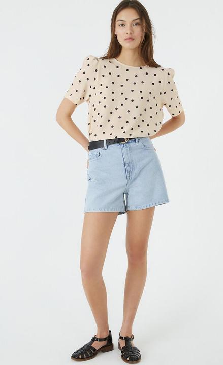 Produktbild La Redoute Collections Jeansshorts mit hohem Bund (38)