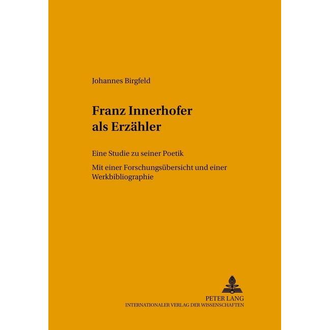 Franz Innerhofer als Erzähler, Fachbücher von Johannes Birgfeld