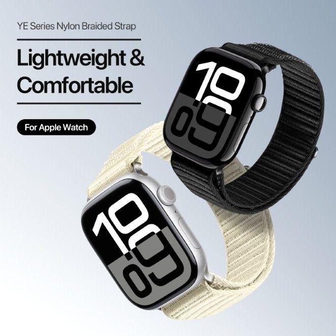 Immagine prodotto Dux Ducis Strap Apple Watch 42/44/45/46/49MM YE Nylon Braided Loop Wrist Strap Starlight (42 mm, 44 mm, 45 mm, 46 mm, 49 mm, Nylon)