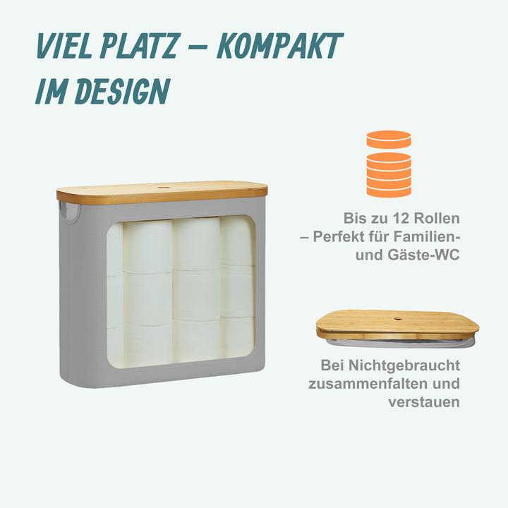 Actual product image Relaxdays Toilet roll storage