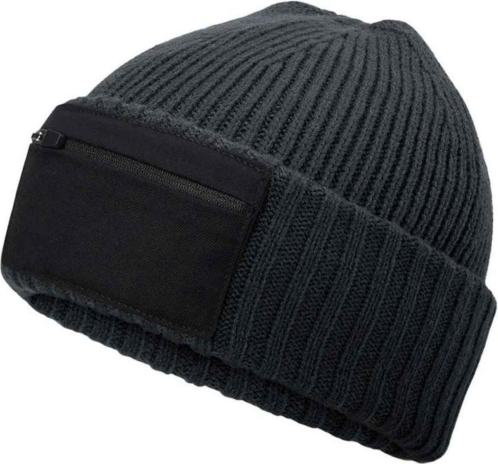Actual product image Beechfield Unisex Adult Zip Patch Beanie
