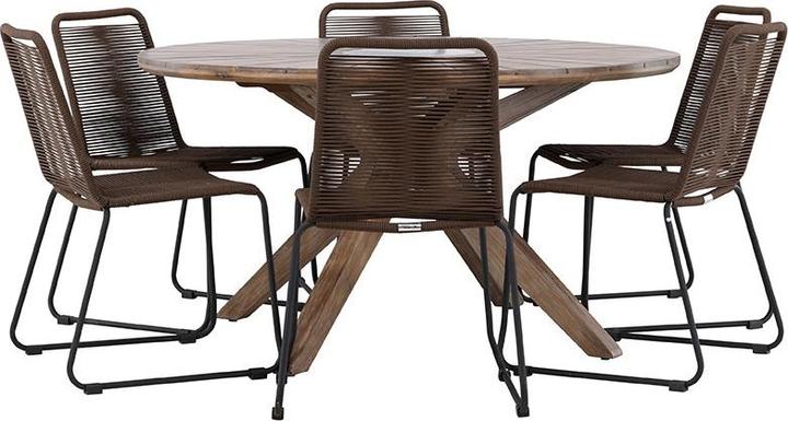 Produktbild Ebuy24 1 x Tisch 6 x Stühle (140 x 140 x 75 cm)