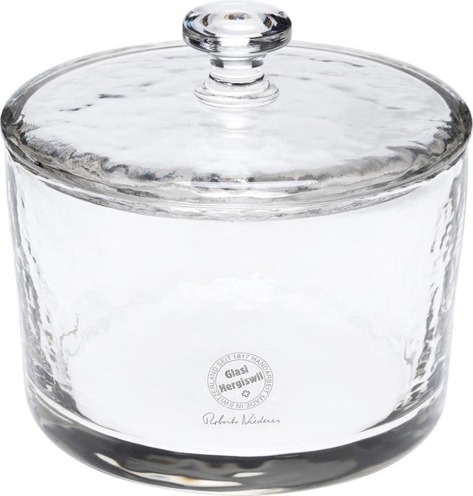 Glasi Hergiswil Aufbewahrung Dose mit Deckel, 12.5 cm