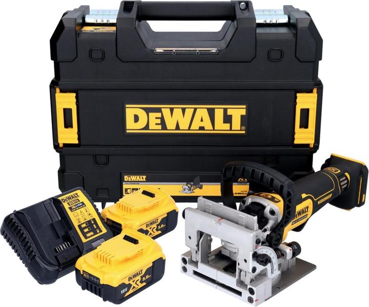 Actual product image DeWalt DCW 682 P2T Cordless flat dowel cutter 18 V 102 x 20 mm Brushless + 2x battery 5.0 Ah + charger +