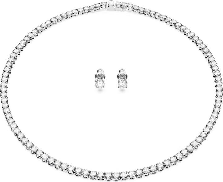 Swarovski Matrix Tennis Set Rundschliff Weiss (Swarovski Metall)
