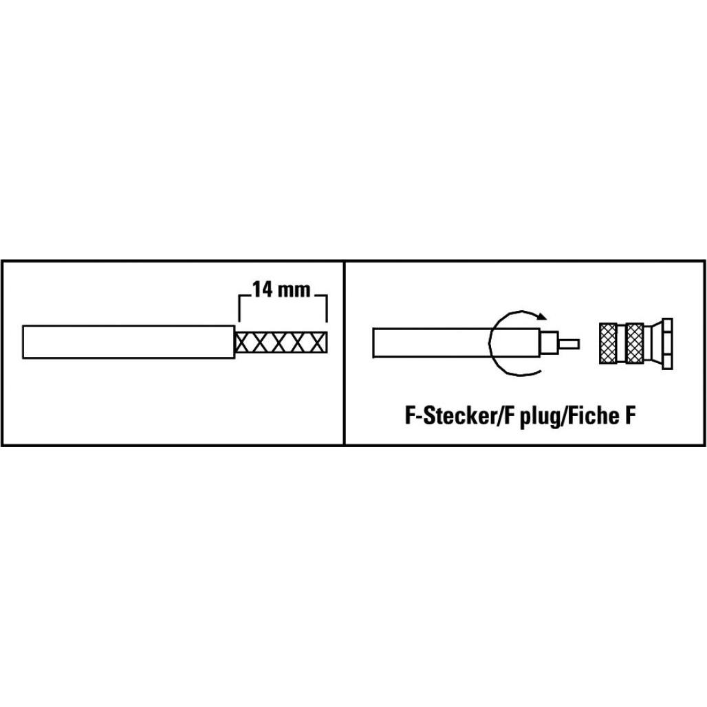 Thumbnail - Hama F-Stecker, 6,8 mm, schraubbar, 2 Stück (Antennenkabel), Antennenkabel