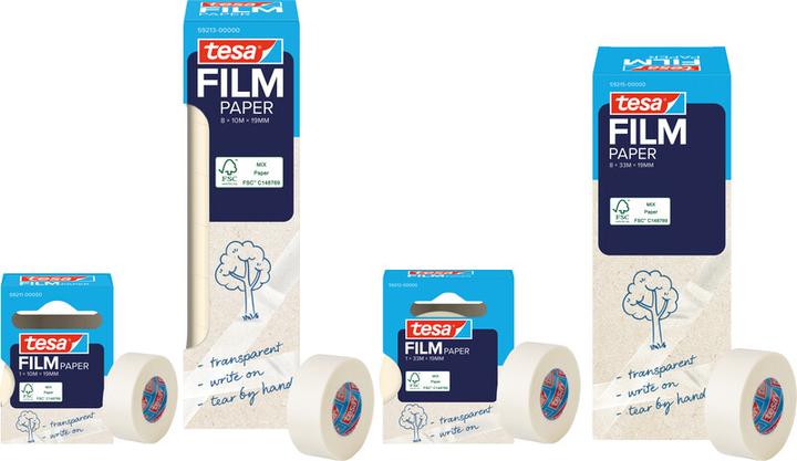 Image du produit tesa tesafilm Ruban adhésif papier 10m 19mm 1 rouleau Boîte pliante (19 mm)