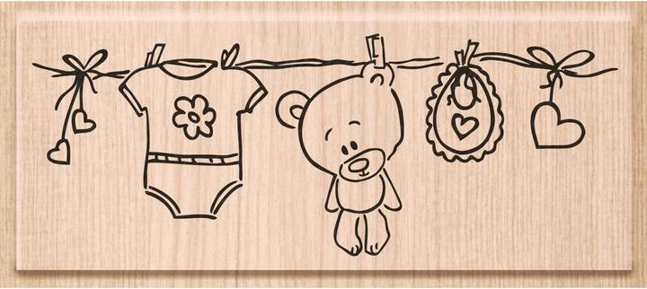 Produktbild Heyda Stempel Wäscheleine 10x3.8cm 211801202 Holz matt