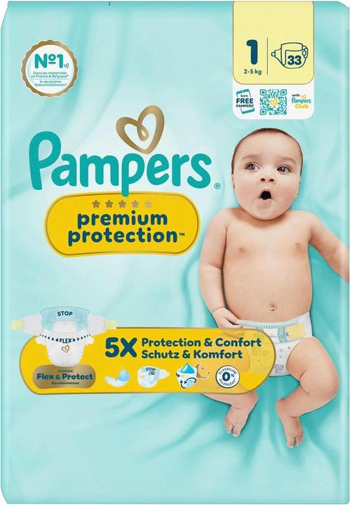 Productafbeelding Pampers Premium Protection (Gr. 1, Verplaatsbaar pakket, 33 Pcs.)