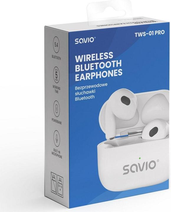 Actual product image Savio TWS-01 PRO (No noise cancellation, Wireless)