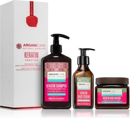 Produktbild Arganicare Keratin Regenerations- und Stärkungsprogramm Set - Geschenkset mit Regenerationswirkung (Haarpflege set)