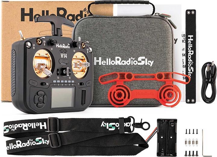 Immagine prodotto HelloRadio V14 MAX R9 OLED 2,4GHz 4in1 LBT M2 Fernsteuerung schwarz, gold