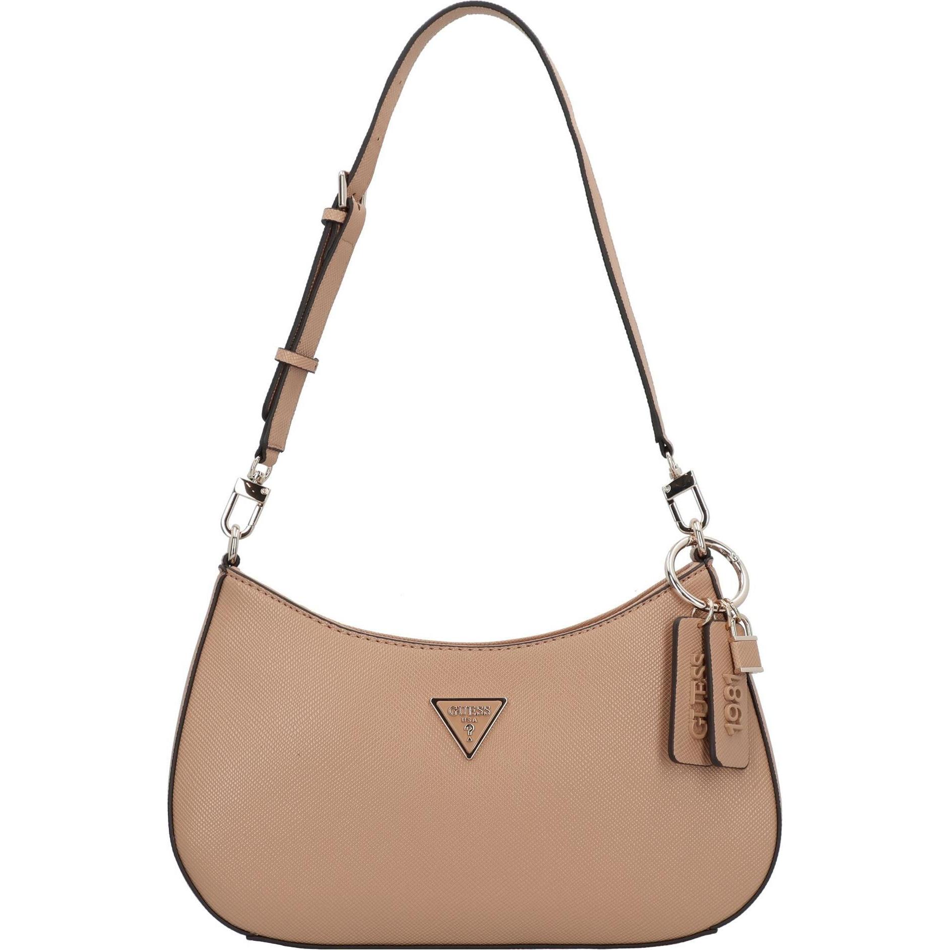 Guess, Handtasche, Noelle Schultertasche 29 cm, Beige