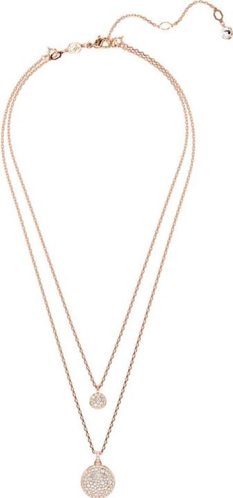 Actual product image Swarovski Meteora necklace in layered look white rose gold (Swarovski Metal)
