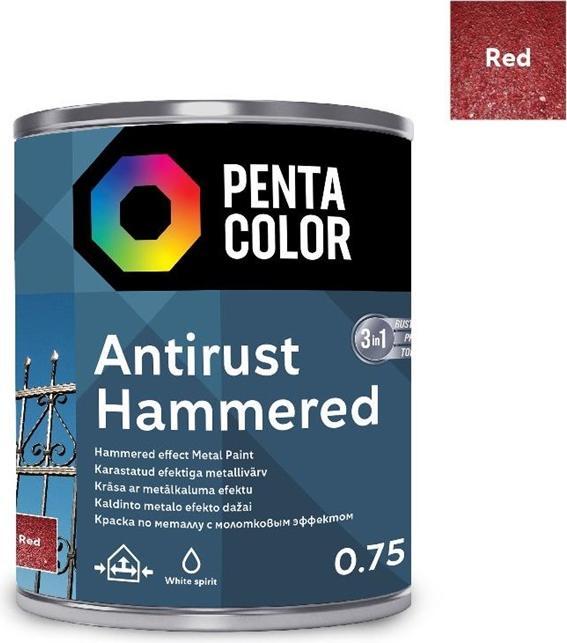 Produktbild Pentacolor Paint Pentac Antirust Hammered Red 750ml (750 ml)