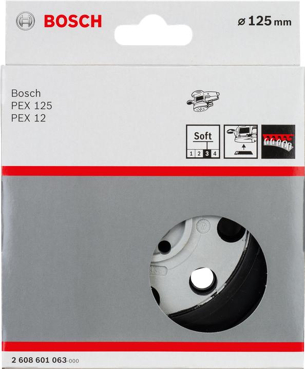 Produktbild Bosch Professional Zubehör Schleifteller weich, 125 mm, für PEX 12, PEX 12 A, PEX 125 (Weich)