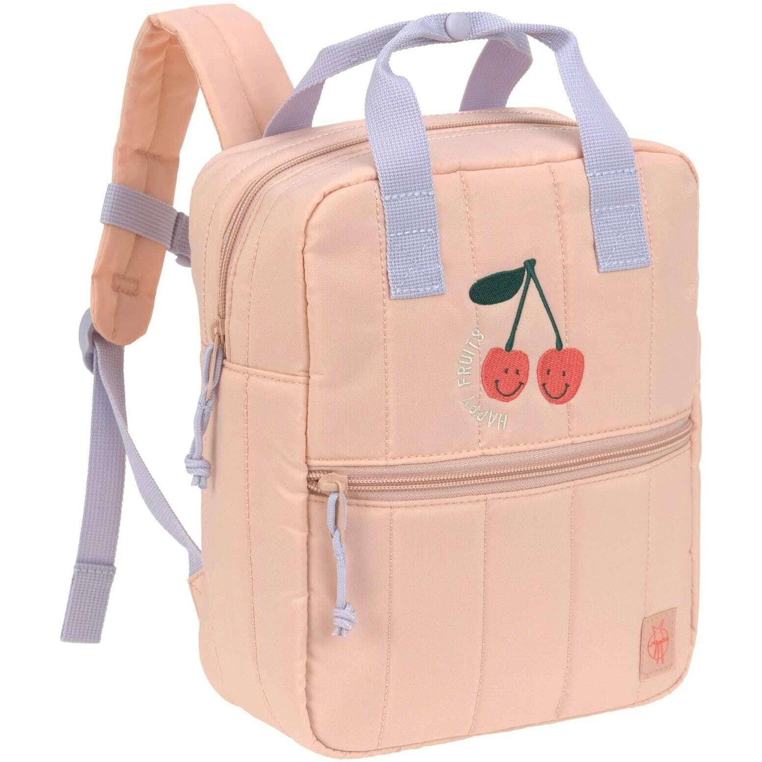 Lässig, Kindergartentasche, Rucksack Mini Square – Little Gang, Kirsche Rosa, Orange