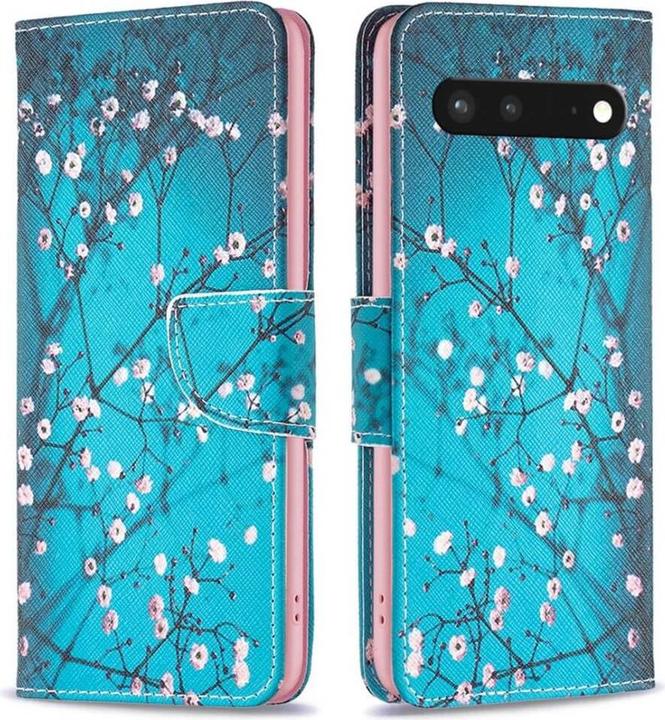 Cover-Discount Google Pixel 7 - leather cover flowers (Google Pixel 7)