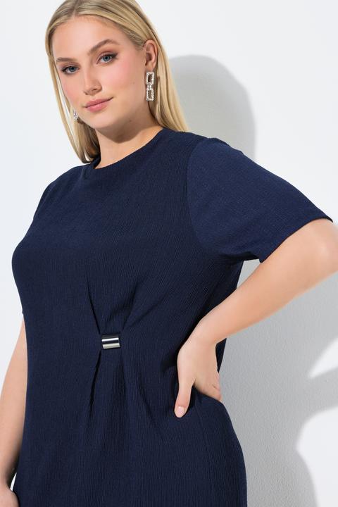 Produktbild Ulla Popken Midikleid, Struktur, Rundhals, Oversized, Halbarm (58, 60)