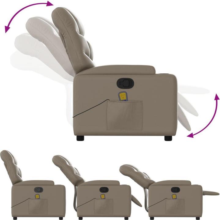 Produktbild VidaXL Massagesessel Cappuccino-Braun Kunstleder,Farbe