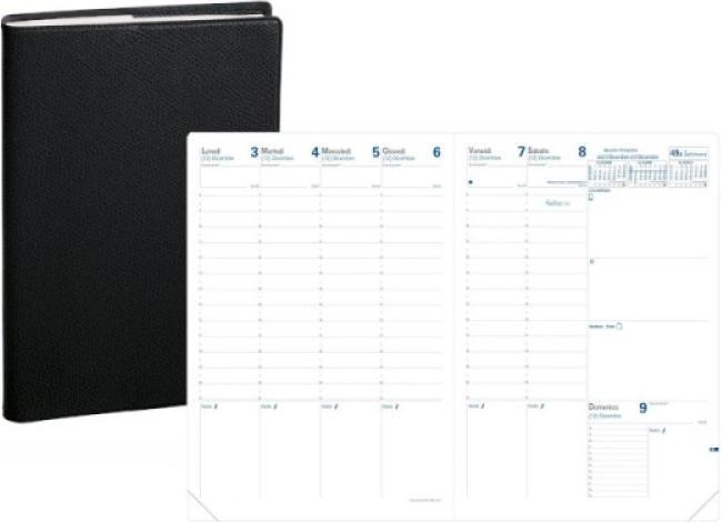 Actual product image Quo Vadis Prenote DE Impala 2021 QV024067 black, 1W/2S, 21x29.7cm (A4, German)