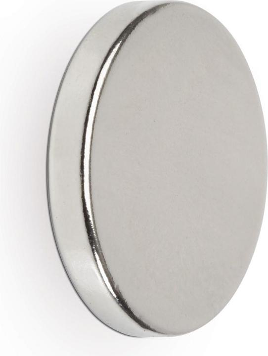 Produktbild Maul Neodym-Scheibenmagnet, 20 mm, Haftkraft: 4,2 kg, silber (4x)