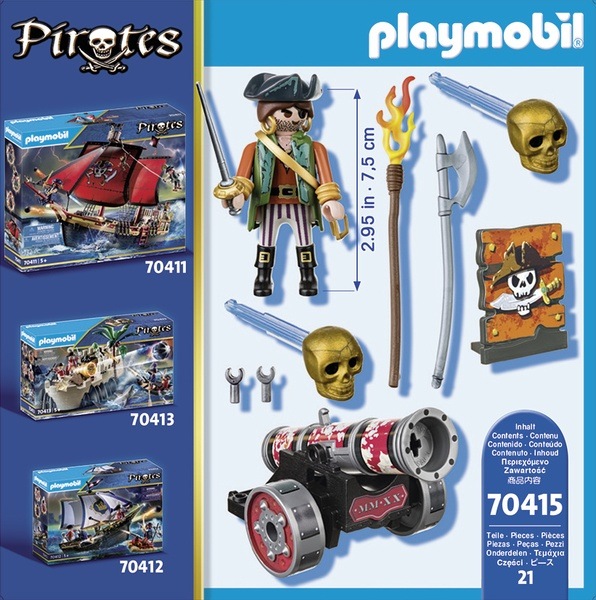 Produktbild Playmobil Pirat mit Kanone (70415, Playmobil Pirates)