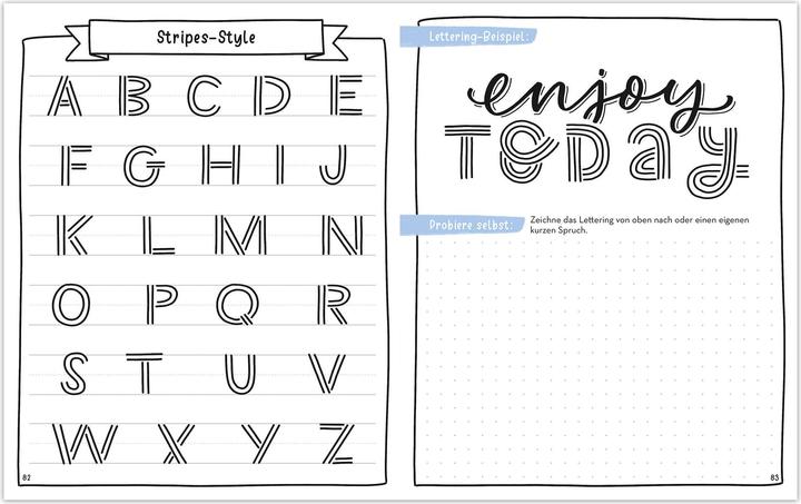 Produktbild monbijou - Handlettering Schnellstartblock Vol 4 (Alphabet (Deutsch, Cornelia Landschützer, 2023)