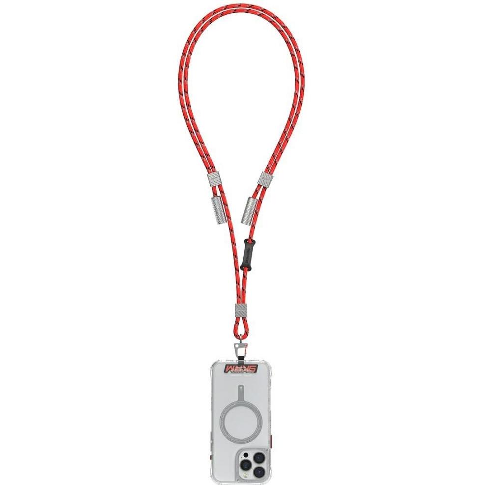PNY Universal phone lanyard cable 2in1 Skinarma Dyno Ve USB-C/USB-C red, Cavo USB
