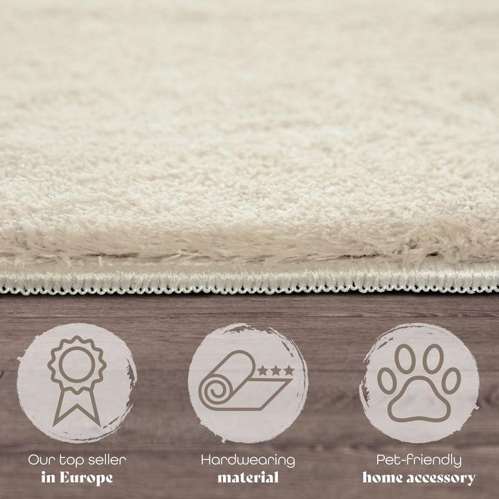 Produktbild TT Home Wohnzimmer Kurzflor Einfarbig Modernes Design Waschbar (220 x 160 cm)