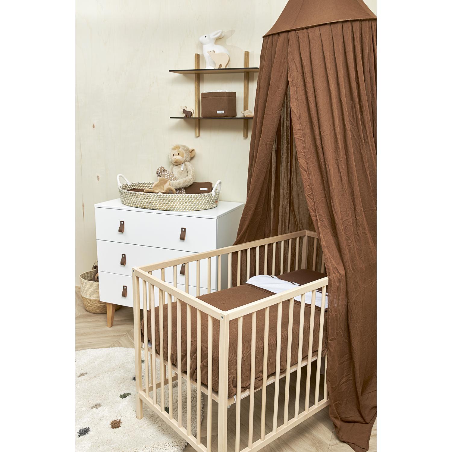 Thumbnail - Meyco, Babybett Zubehör, Betthimmel Uni chocolate