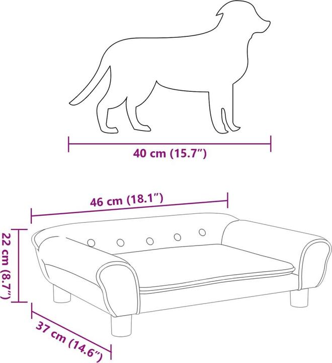 Actual product image vidaXL Hundebett (Dog)