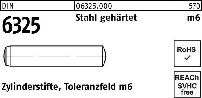 Immagine prodotto Perno parallelo DIN 6325 3 m6 x 16 Acciaio temprato Tolleranza m6 DIN 6325