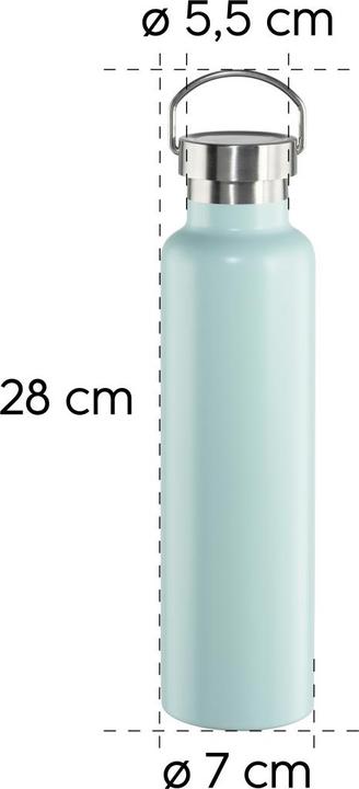 Actual product image Xavax Insulated bottle, 750 ml, lid with handle, pastel blue (0.75 l)