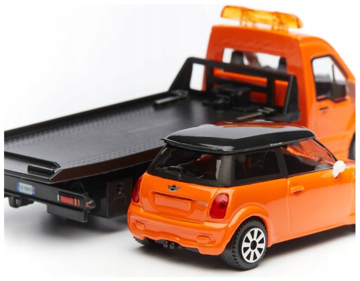 Actual product image Bburago Street Fire Truck W Mini Cooper S 1:43
