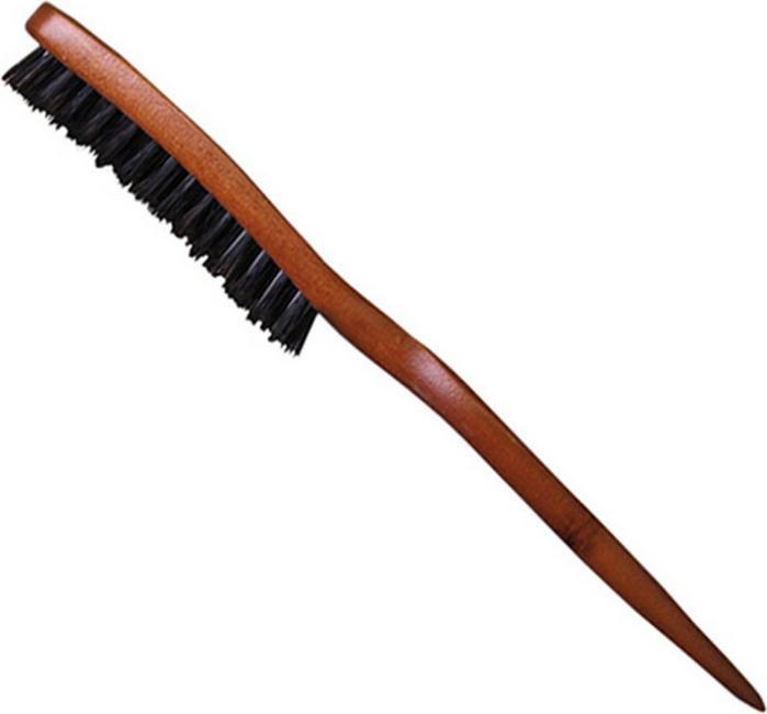 Immagine prodotto Caso EUROSTIL Spazzola unisex in legno a setole curve per acconciare e districare - 1 unità nera