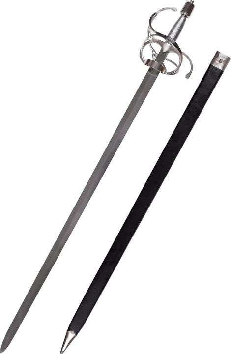 Actual product image Battle Merchant Basket rapier with wide blade wire-wrapped handle