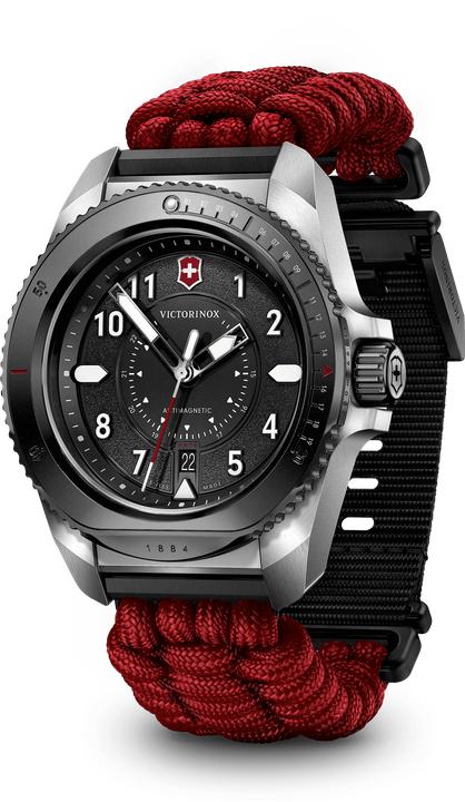 Produktbild Victorinox Journey 1884 Quartz Three hands Steel & Aluminum, Taucheruhr, 43 mm, Ziffernblatt Schwarz, Paracord (Taucheruhr, 43 mm)