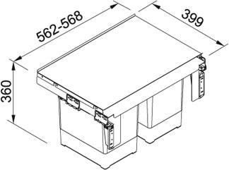 Actual product image Franke Sorter Garbo 60-2 (36 l)