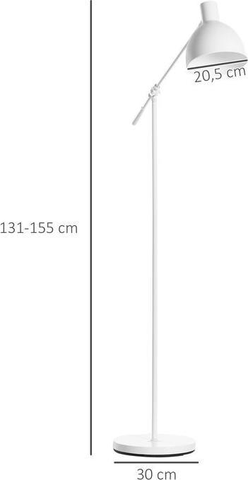 Image du produit Swisshandel24 Stehlampe höhenverstellbar, 40 W Stehleuchte exkl. Leuchtmittel mit E27 Sockel (E27)