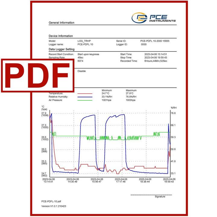 Produktbild PCE Instruments PDF-Datenlogger