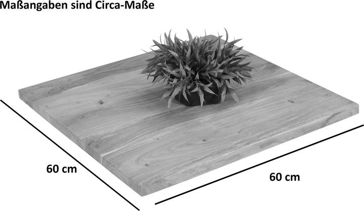 Actual product image SAM BRASILEIRO gerade Kante massiv Akazie (60 x 60 cm)
