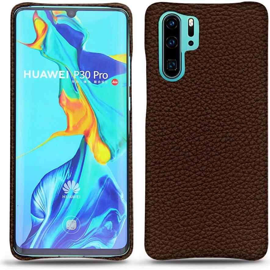 Noreve Lederschutzhülle (Huawei P30 Pro), Smartphone Hülle, Braun