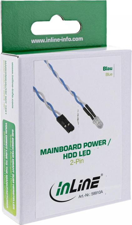 Produktbild InLine HDD-LED / Power-LED für Mainboard-Anschluss (Blau)