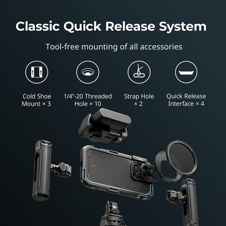 Produktbild SmallRig 5010 67mm Magnetic Filter Adapter Side Mount Version for iPhone 16 Series Cages