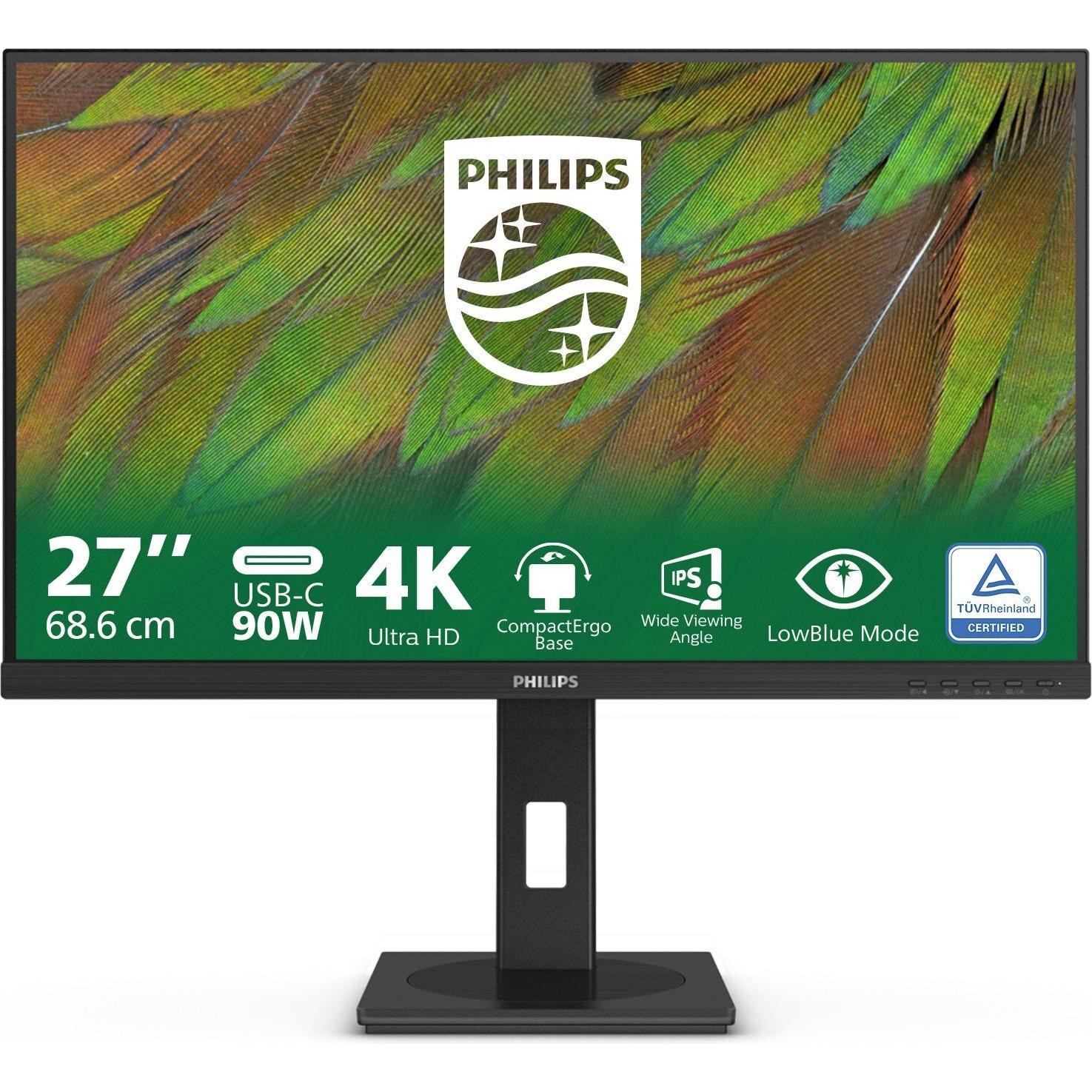 Philips 68,5cm (27,0") 27B1U3900 16:09 2xHDMI+DP+USB-C IPS (3840 x 2160 Pixel, 27"), Monitor, Schwar