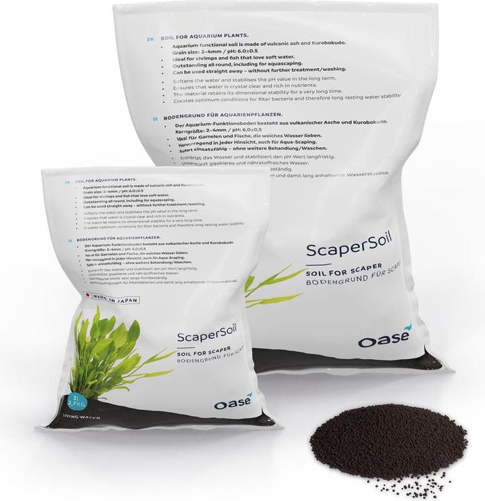 Image du produit Oase Substrat de fond ScaperLine Soil, 3 l, noir (Fond, autres bâtiments)
