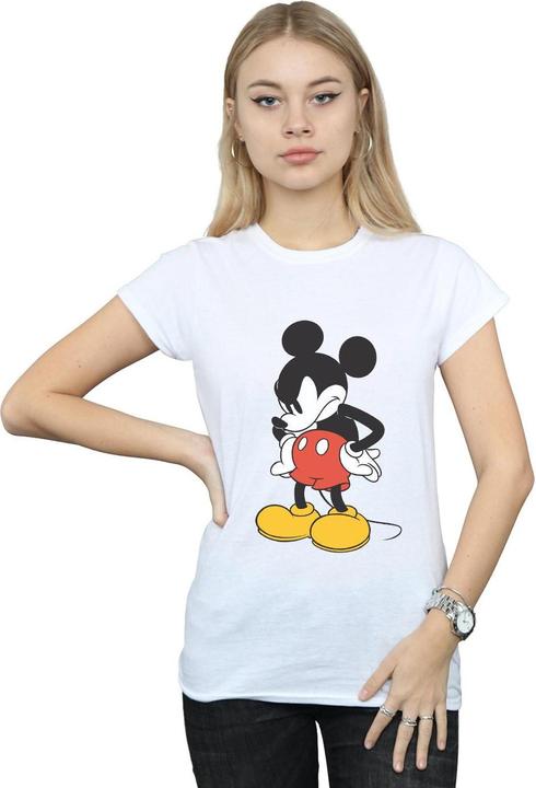 Actual product image Disney Womens/Ladies Mickey Mouse Angry Look Down Cotton T-Shirt (S)